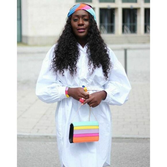 H&M EUC Oversized Button Down Shirt Dress White Size S - Picture 6 of 10